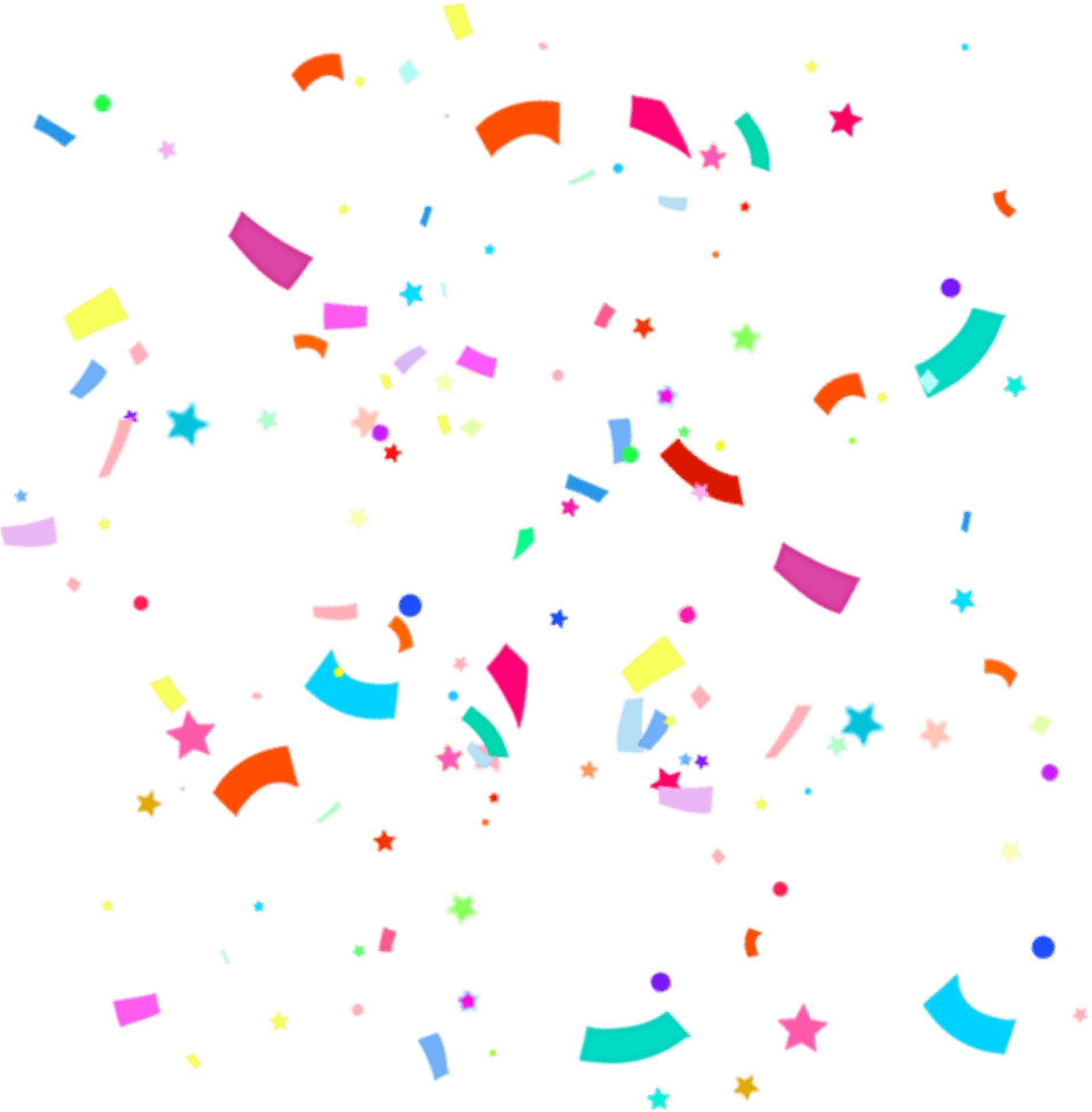Colorful Confetti Background PNG