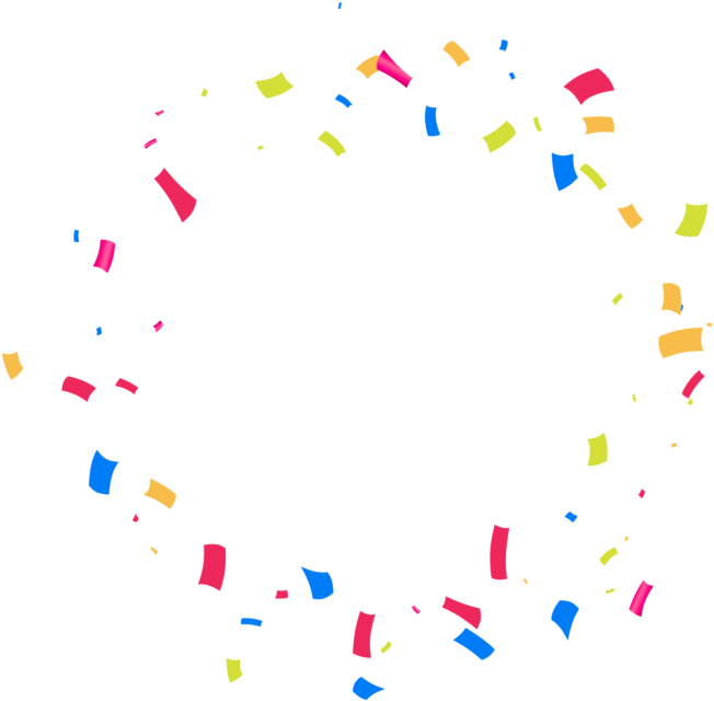 Colorful Confetti Celebration Background PNG