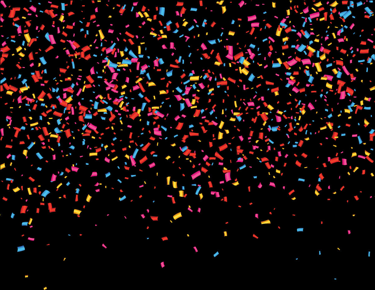 Colorful Confetti Celebration Background PNG