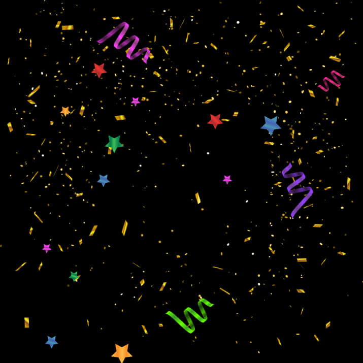 Colorful Confetti Celebration Background PNG