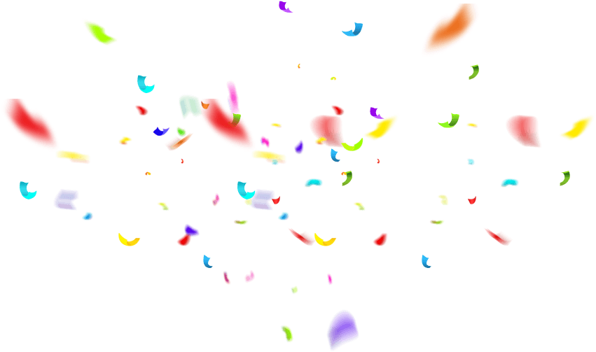 Colorful Confetti Celebration PNG