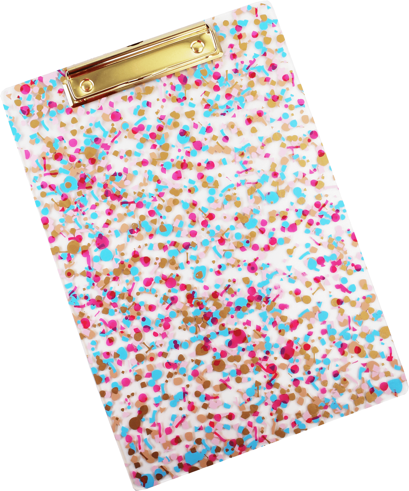 Colorful Confetti Clipboard PNG