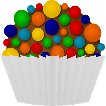 Colorful Confetti Cup Graphic PNG