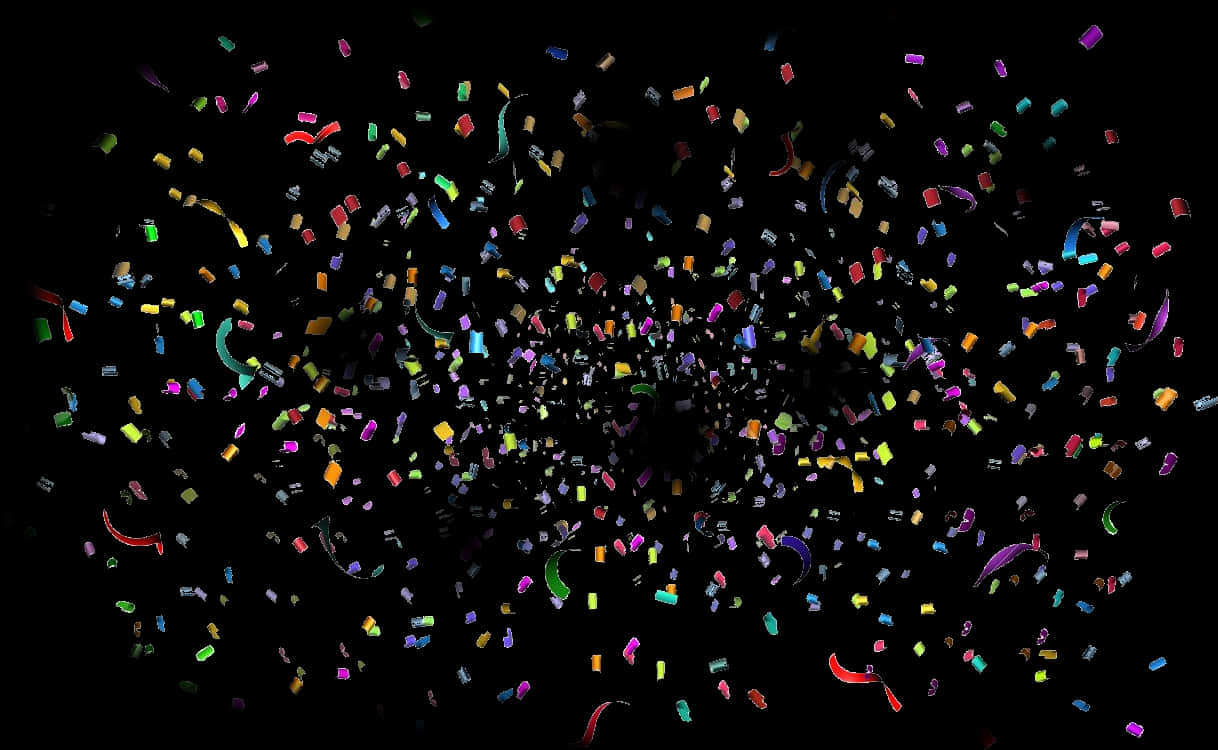 Colorful Confetti Explosion PNG
