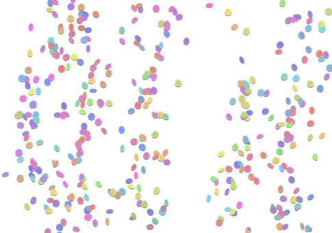 Colorful Confettion Black Background PNG