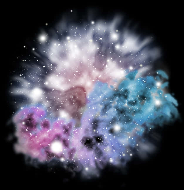 Colorful Cosmic Explosion PNG