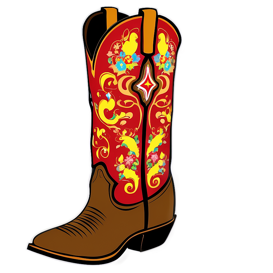 Download Colorful Cowboy Boot Pattern Png 06122024 | Wallpapers.com