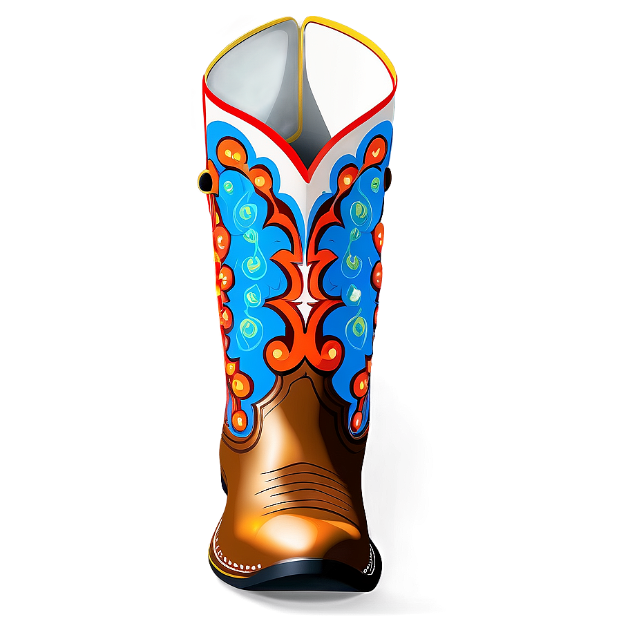 Download Colorful Cowboy Boot Pattern Png Atu | Wallpapers.com