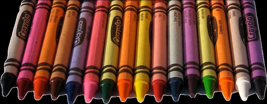 Colorful Crayola Crayons Array PNG