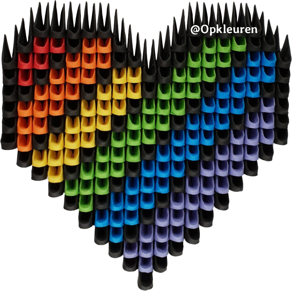 Colorful Crayon Pixel Heart PNG