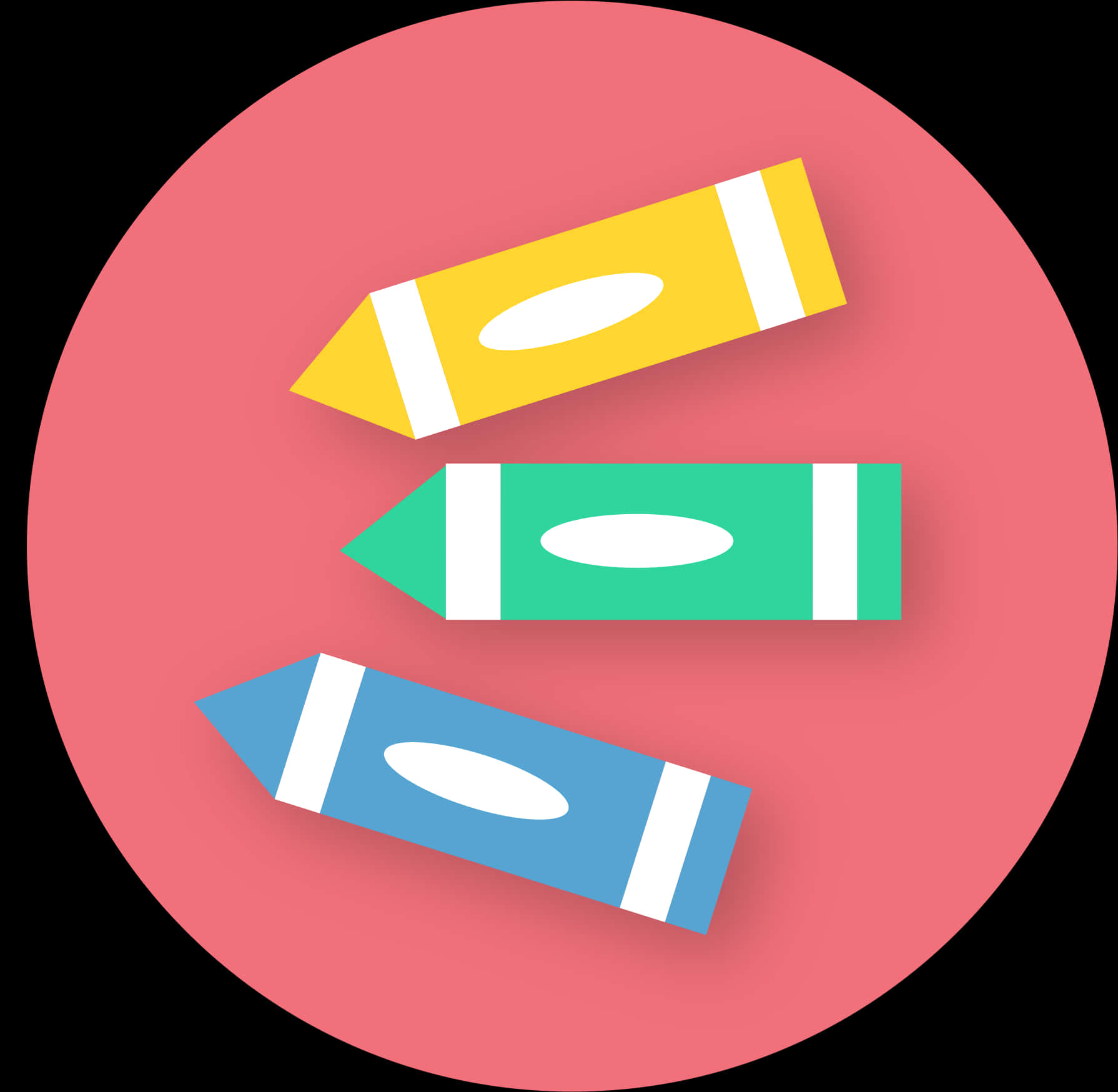 Colorful Crayons Graphic Illustration PNG