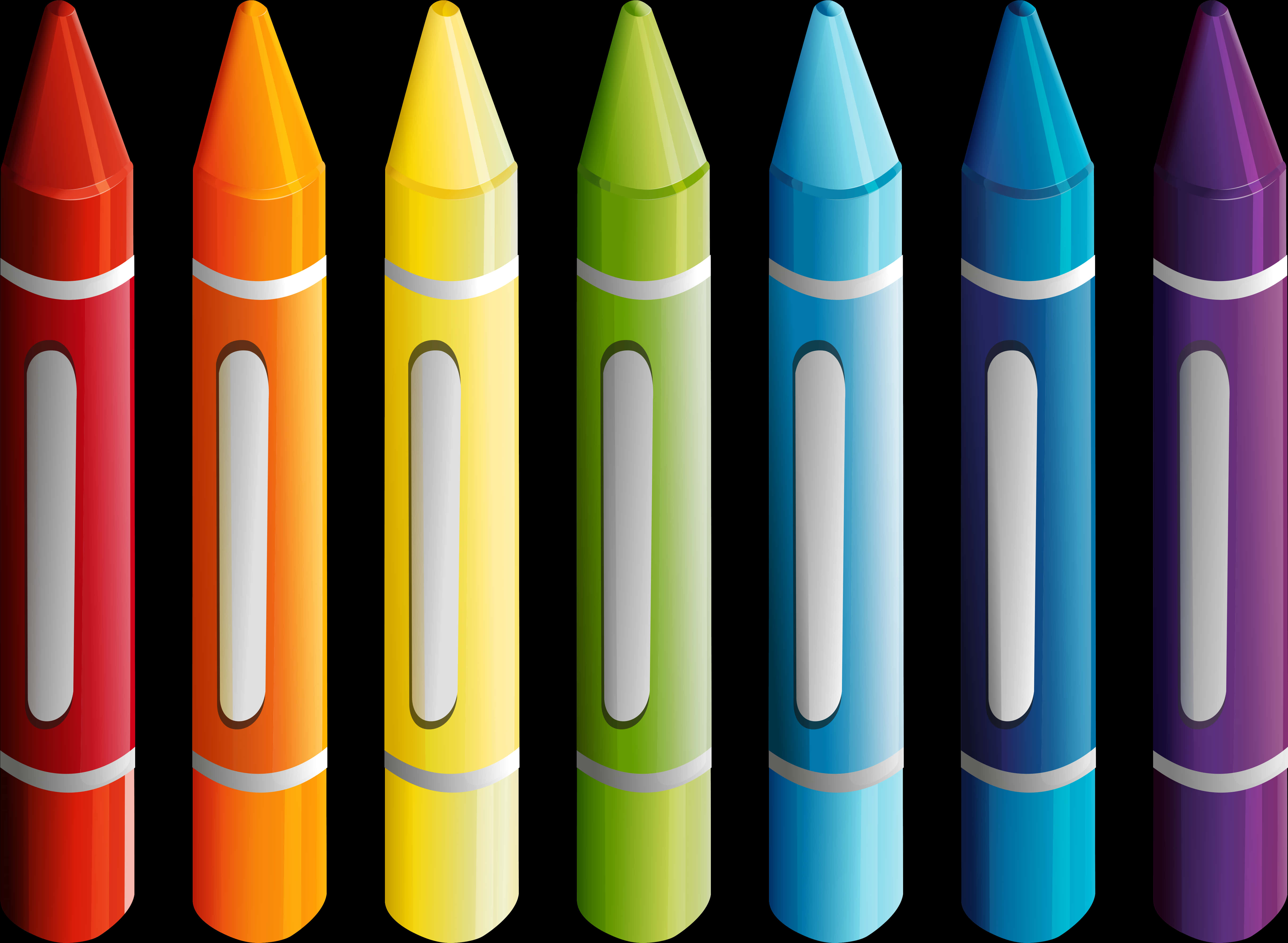 Colorful Crayonsina Row PNG