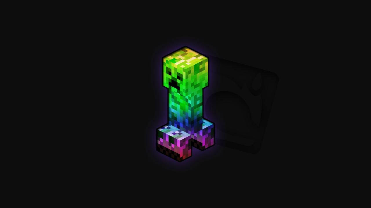 Colorful Creeper Cool Minecraft Wallpaper
