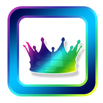 Colorful Crown Icon PNG