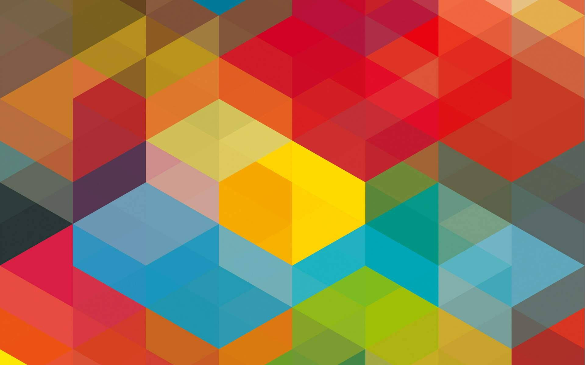 Colorful Cubes Abstract Pattern Wallpaper