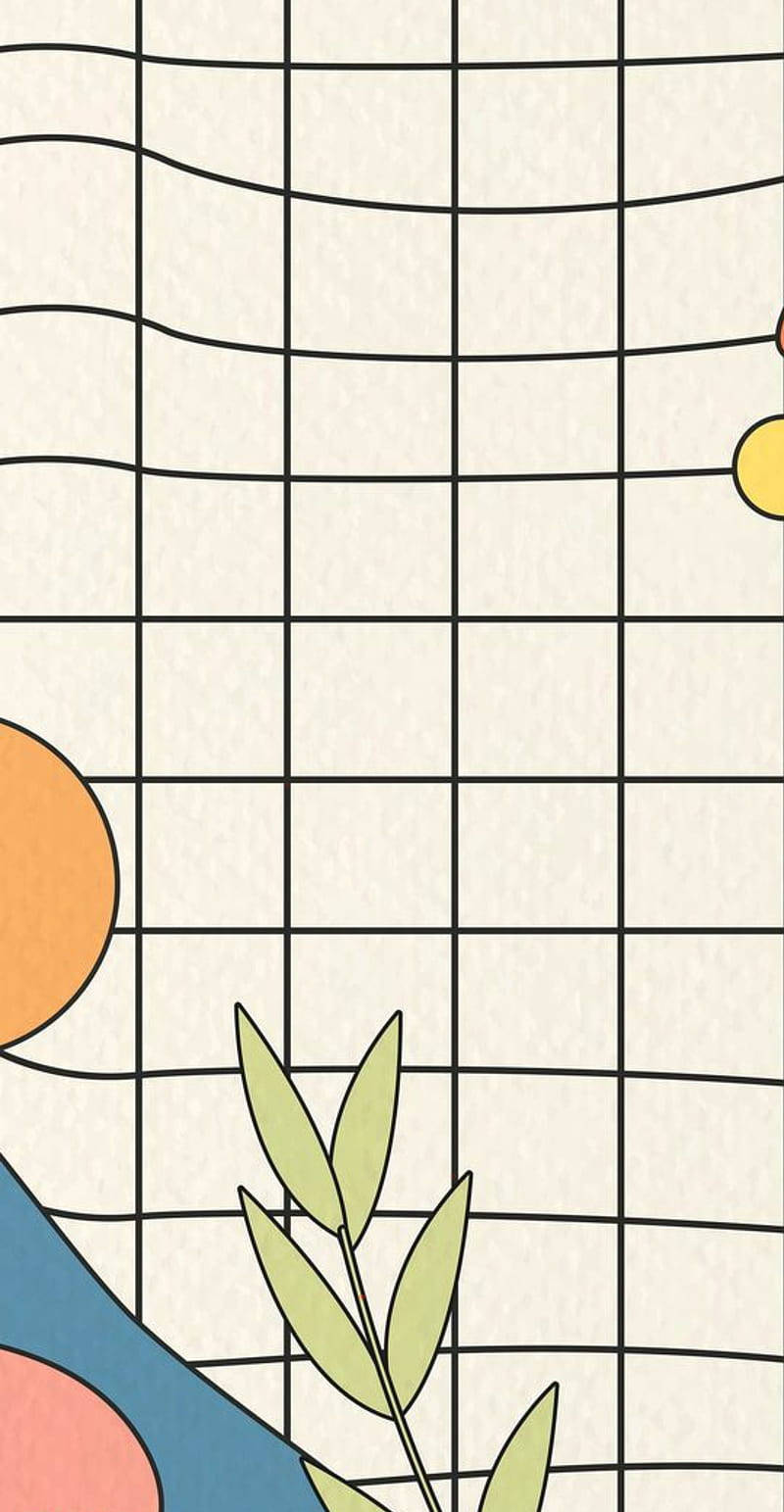 Colorful Cute Simple Grid Wallpaper