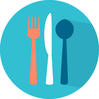 Colorful Cutlery Icon PNG