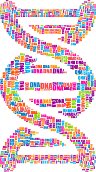 Colorful D N A Text Art PNG
