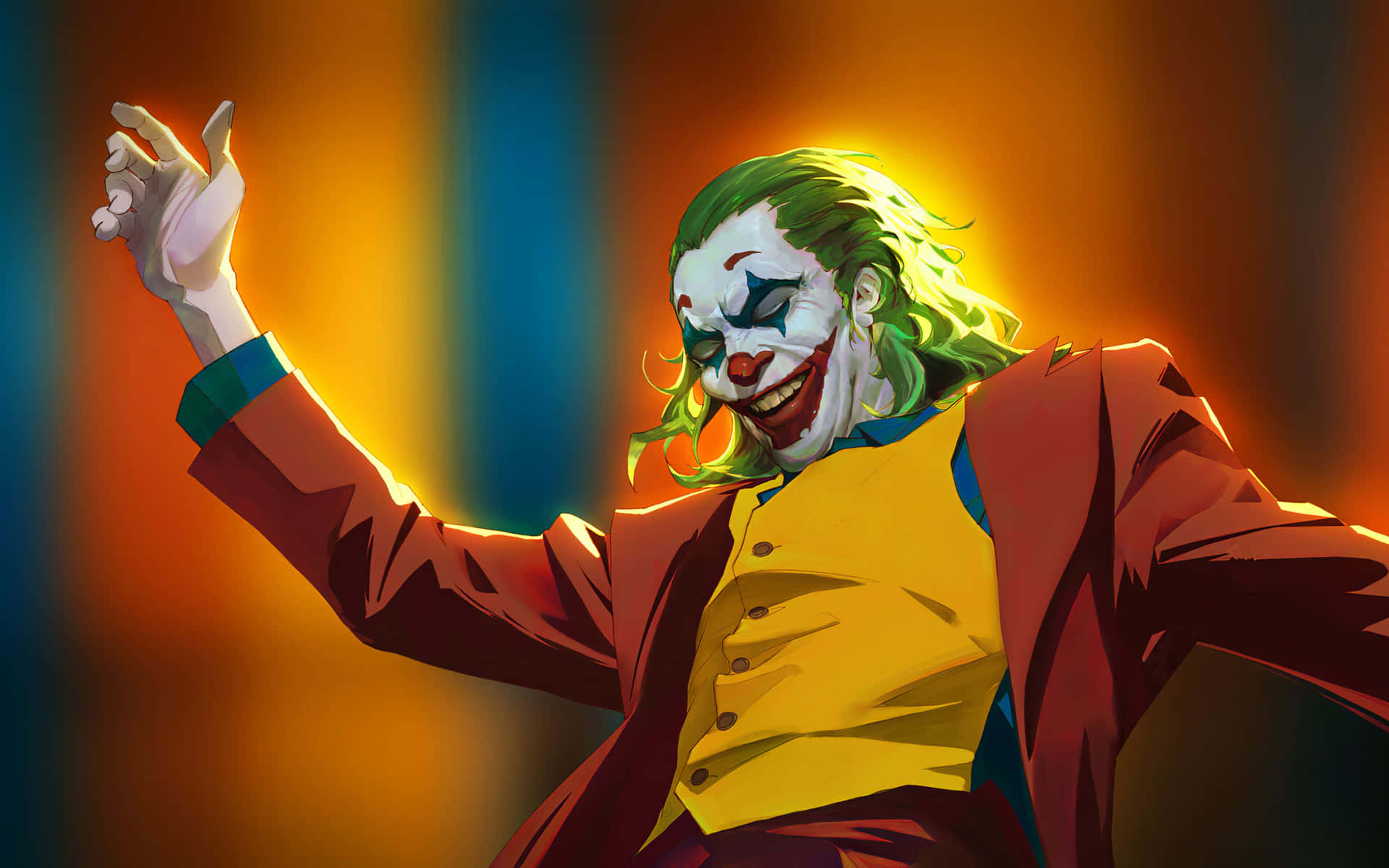 Colorful Dangerous Joker Fan Art Wallpaper