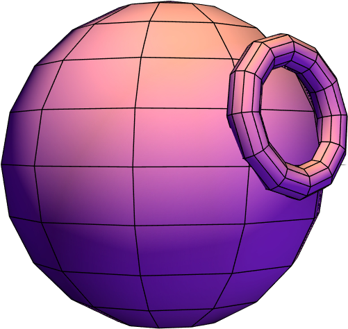 Colorful Death Star Rendering PNG