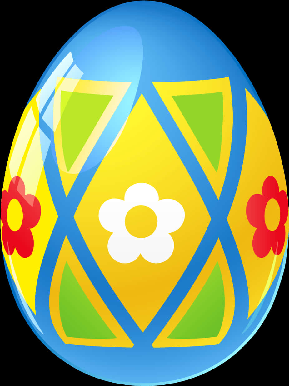 Colorful Decorated Easter Egg PNG