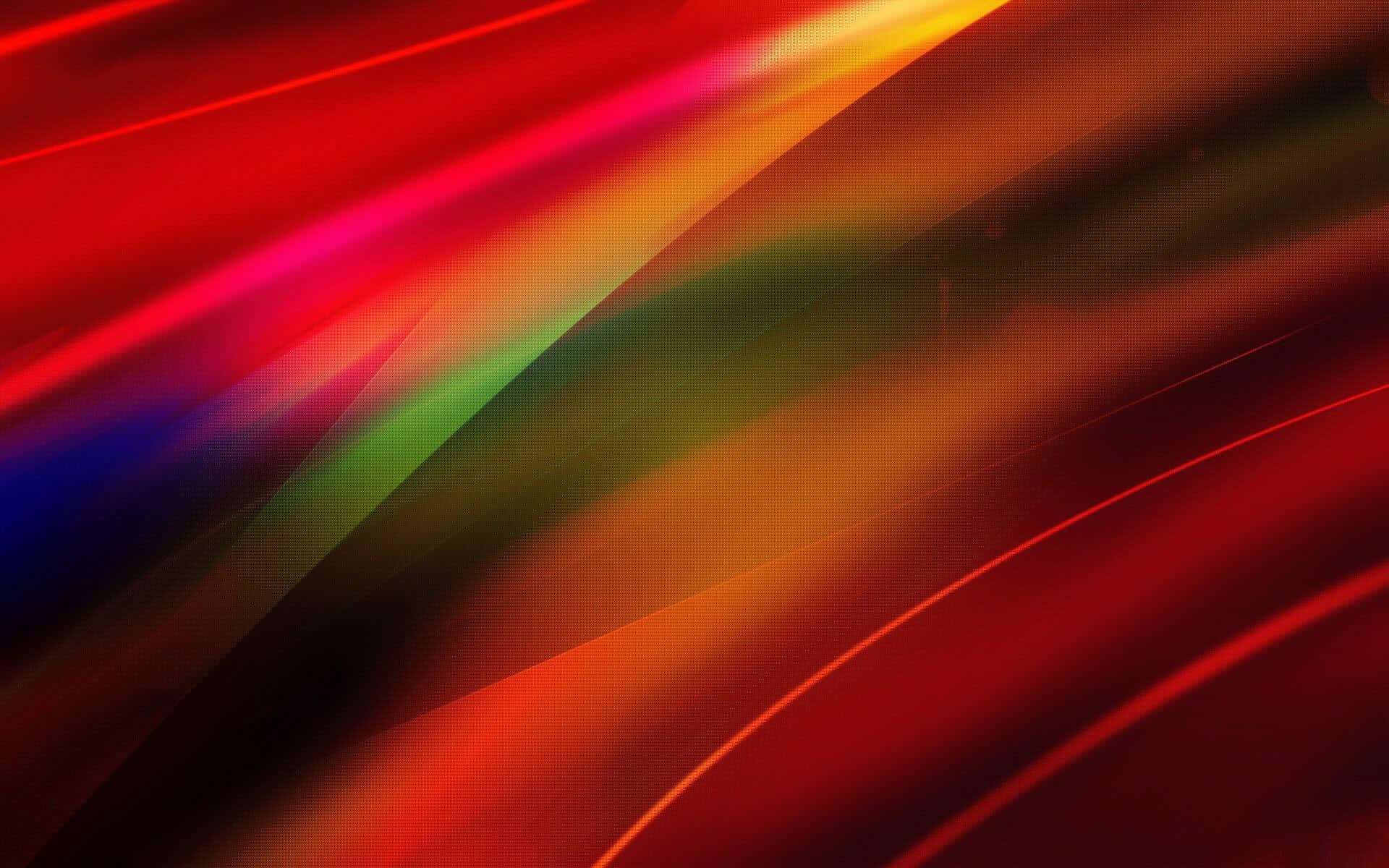 Et rødt og gul grundigt baggrund med et farvestrålende bølgemønster. Wallpaper