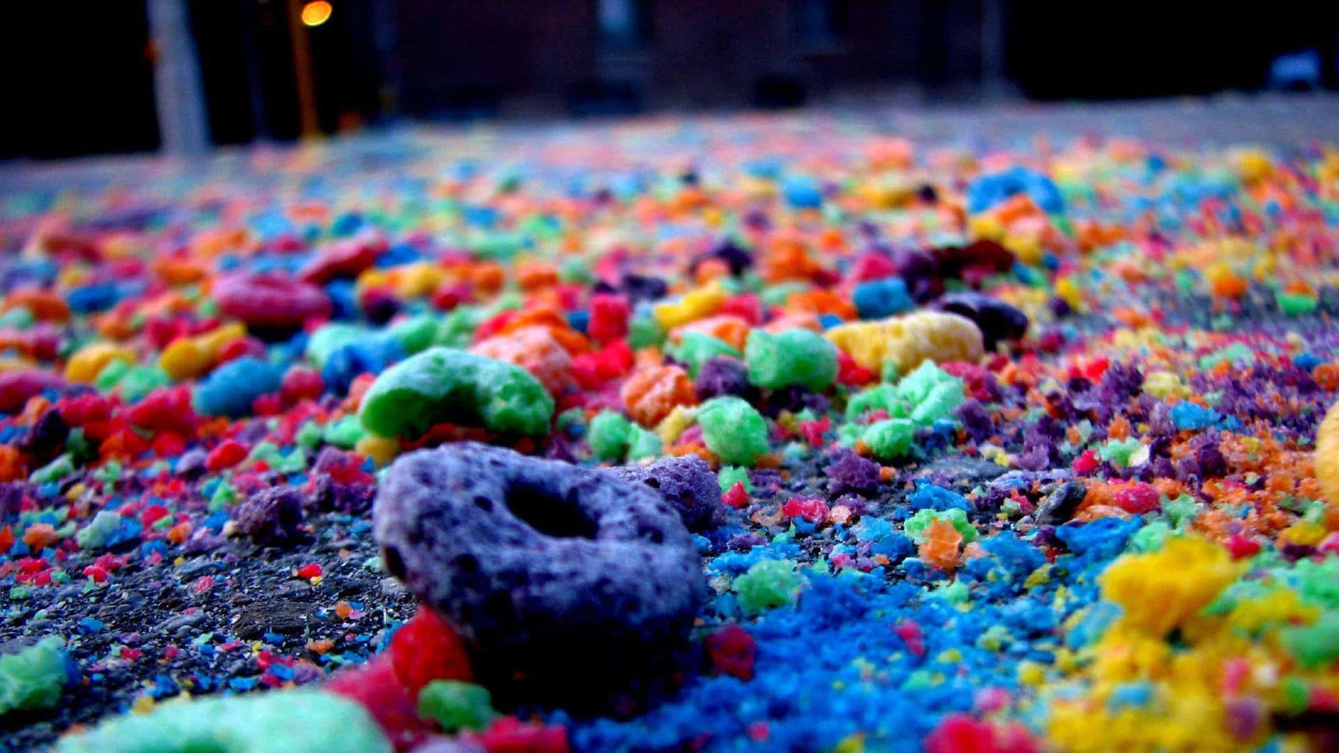 Colorful Sprinkles On The Ground Wallpaper