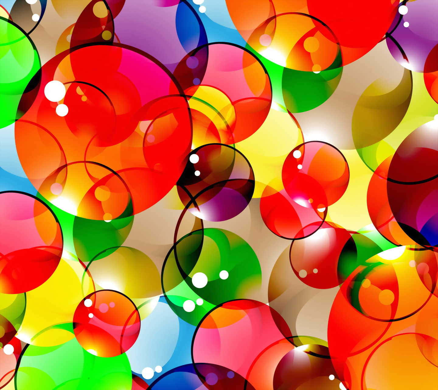 A Colorful Background With Many Bubbles Wallpaper