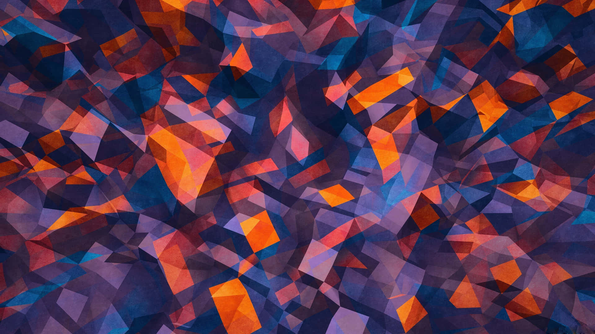 Abstract Geometric Pattern In Blue, Orange And Purple Wallpaper