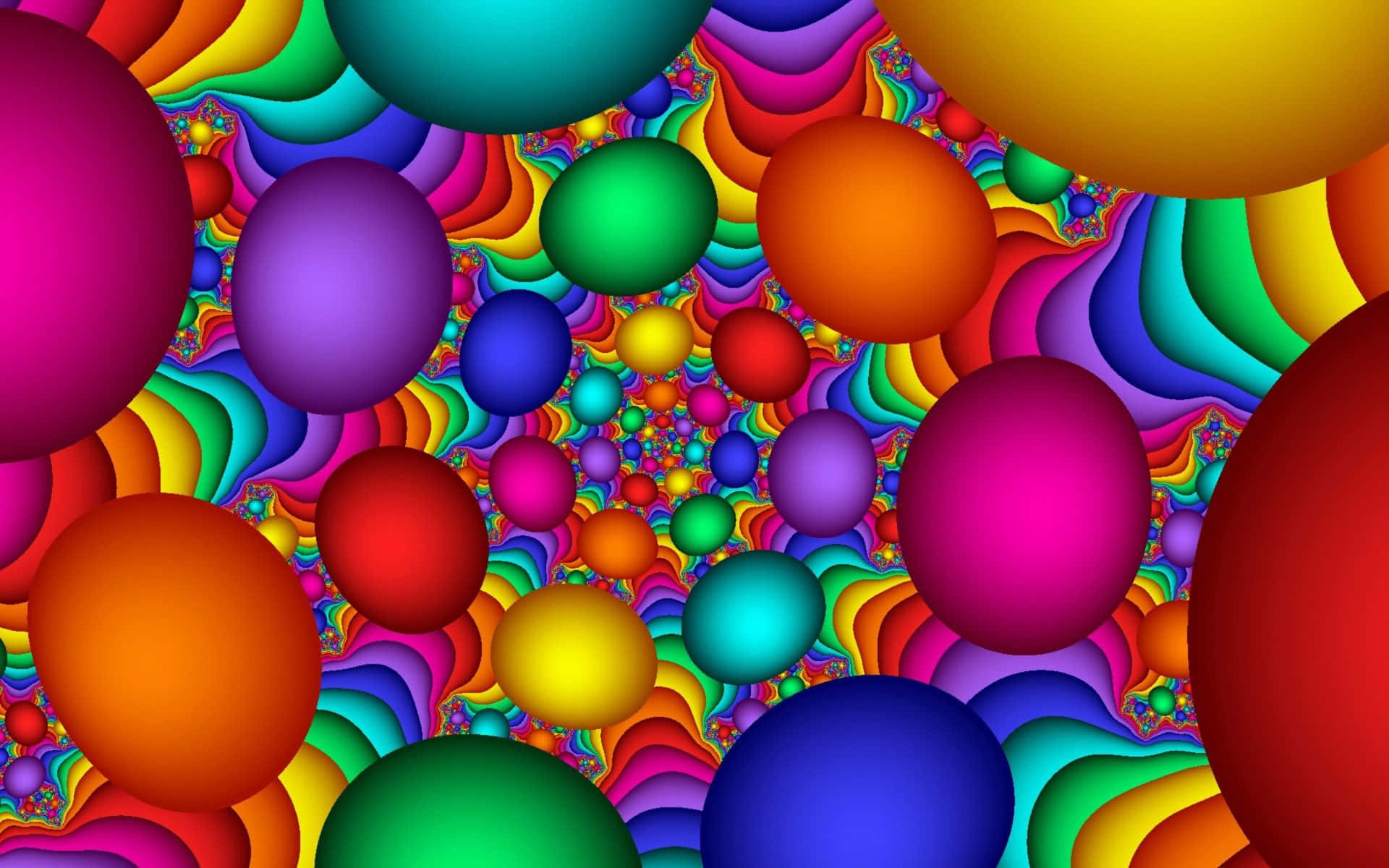 A Colorful Background With Many Colorful Balls Wallpaper
