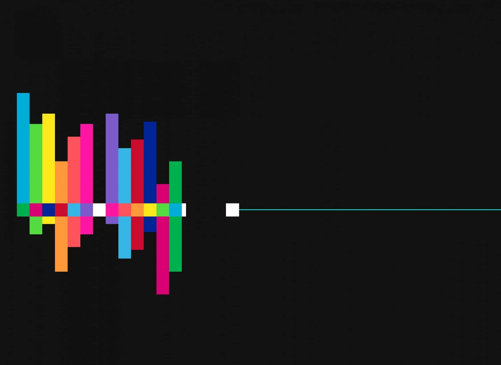 Colorful Digital Audio Spectrum Visualization Wallpaper