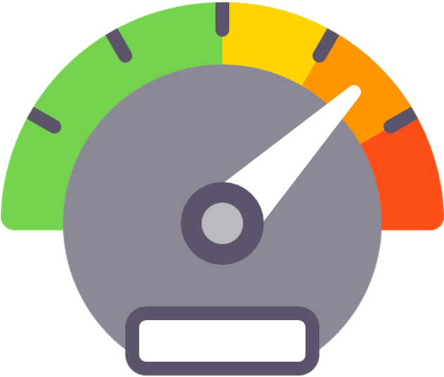 Colorful Digital Speedometer Graphic PNG