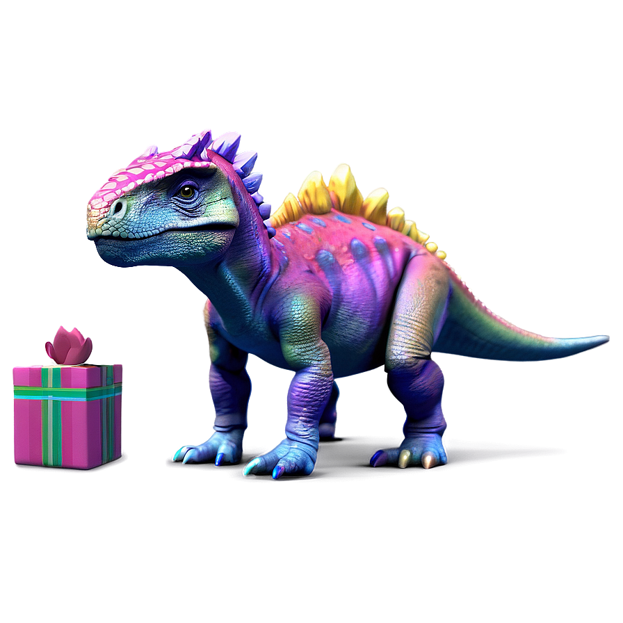 Colorful Dino Parade Png Vwt PNG