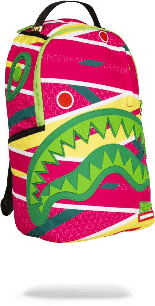 Colorful Dinosaur Backpack PNG
