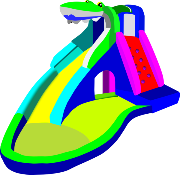 Colorful Dinosaur Playground Slide PNG