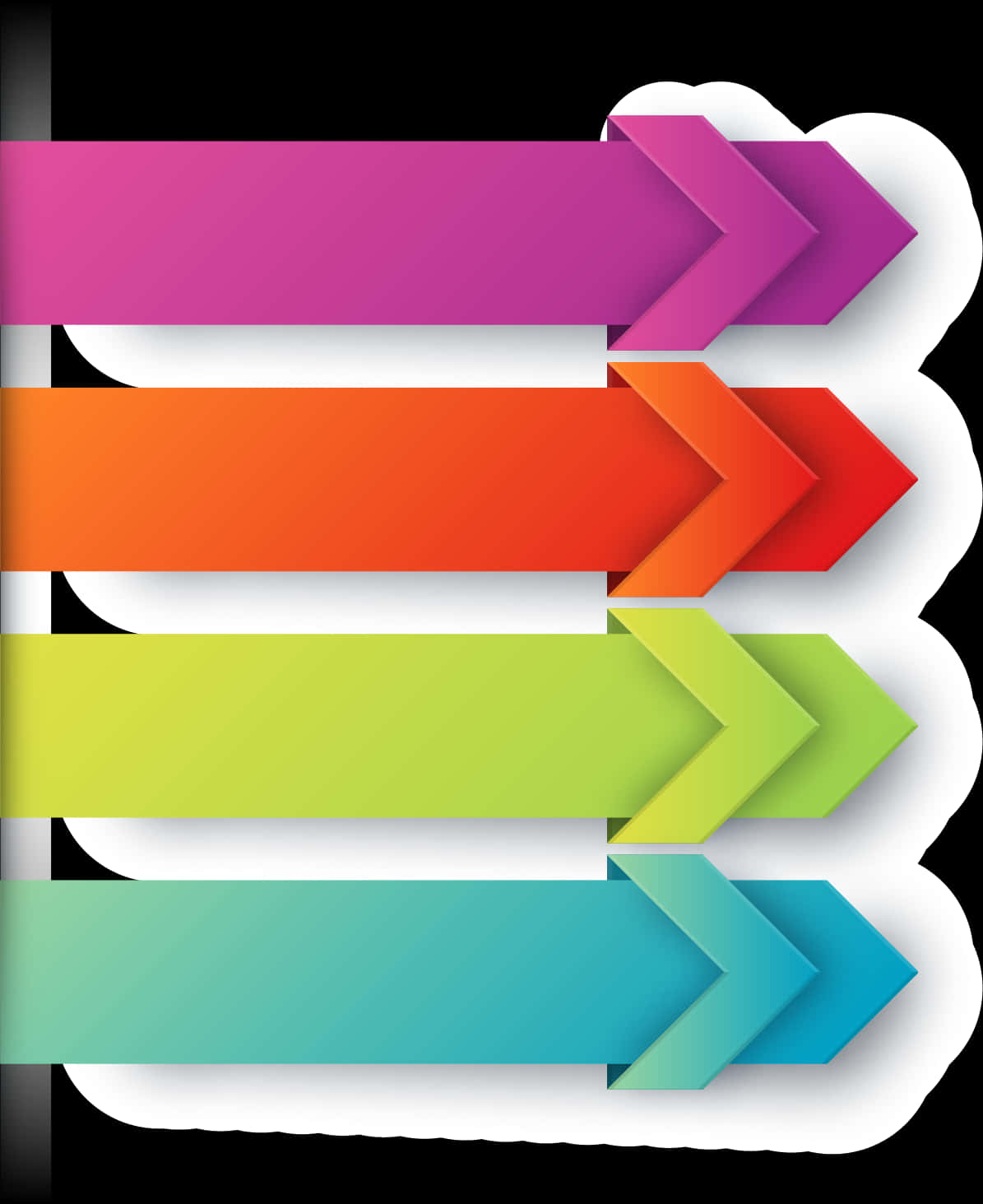 Colorful Directional Arrows PNG