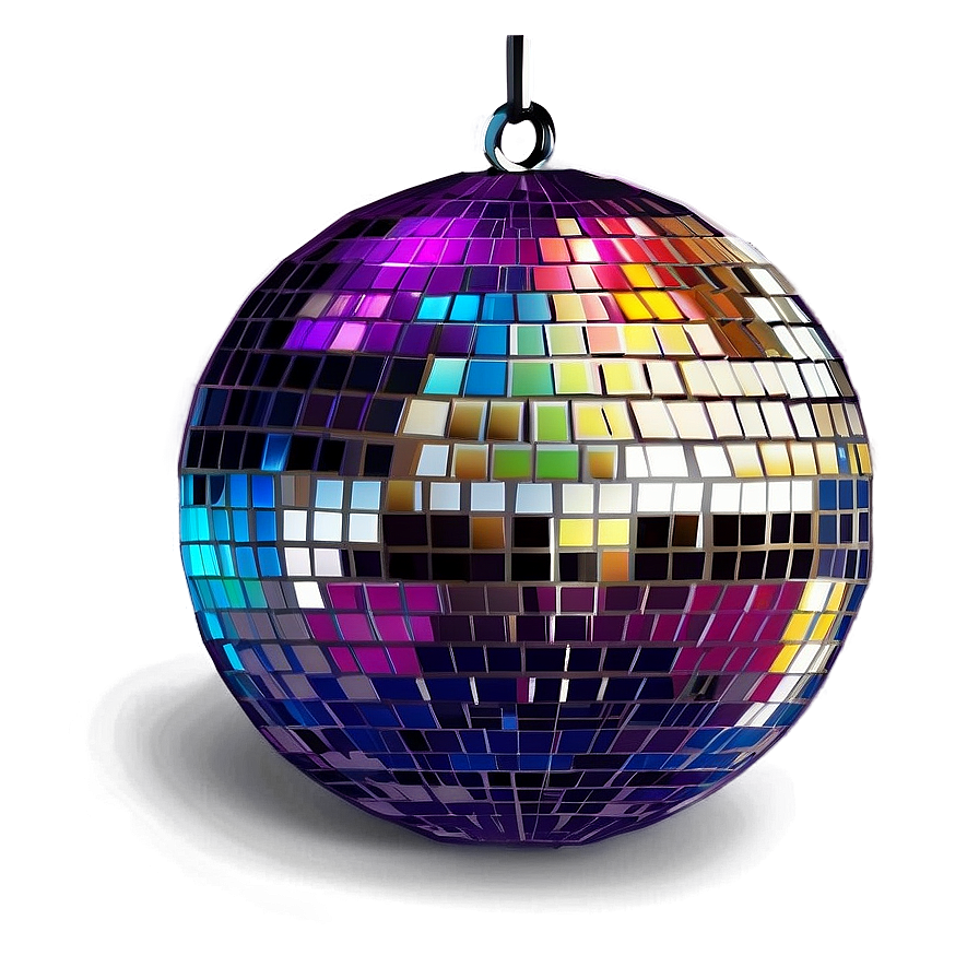 Colorful Disco Ball PNG