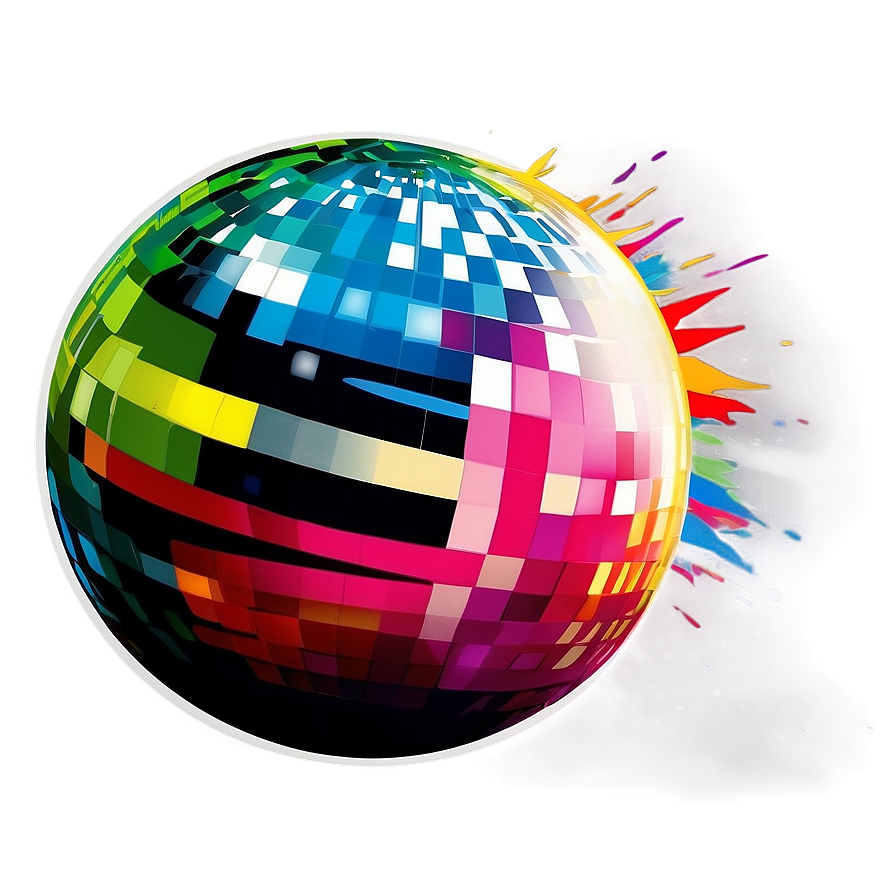 colorful disco ball png