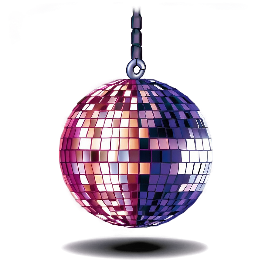 Colorful Disco Ball Illustration PNG