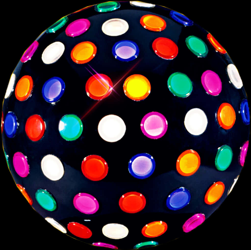 Colorful Disco Ball Lights PNG