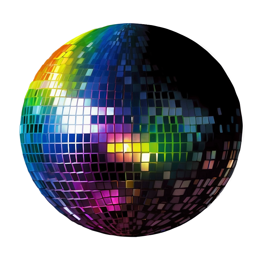 Colorful Disco Ball Sparkle PNG