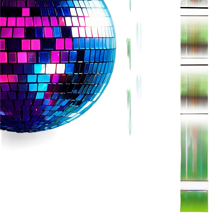 Colorful Disco Ball Sparkle PNG