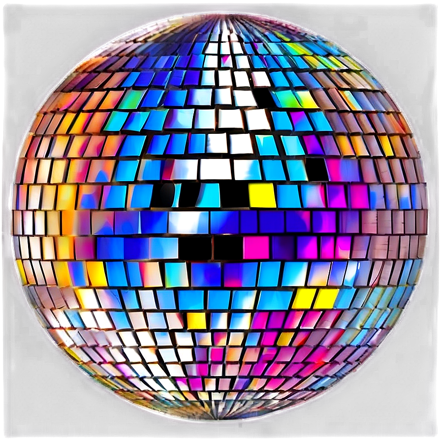 Colorful Disco Ball Sparkle PNG