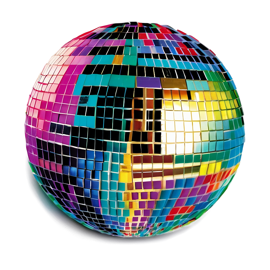 Colorful Disco Ball Sparkle PNG