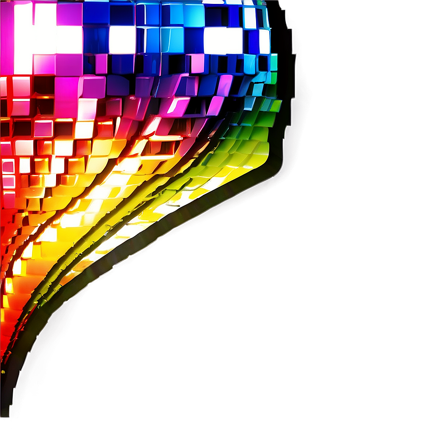 Colorful Disco Ball Spectrum PNG