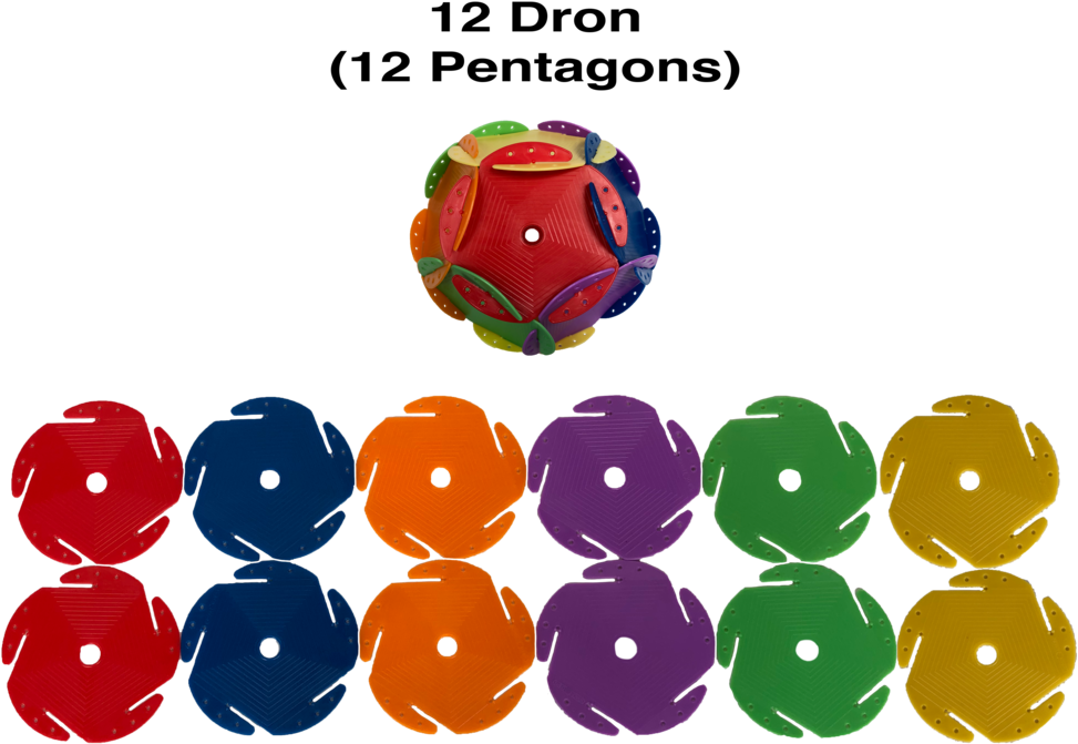 Colorful Dodecahedron Puzzle Assembly PNG
