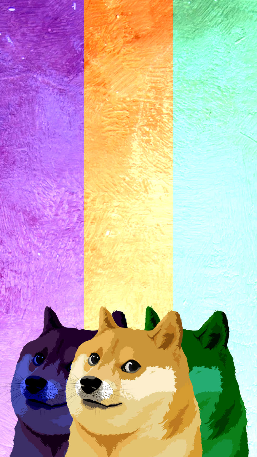 Colorful Doge Art Wallpaper