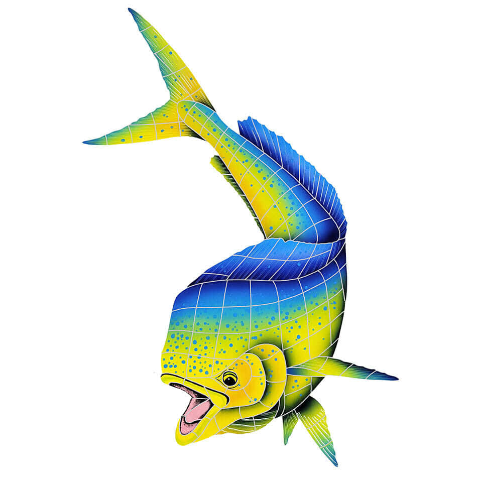 Colorful Dolphinfish Illustration Wallpaper