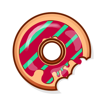 Colorful Donut Illustration PNG