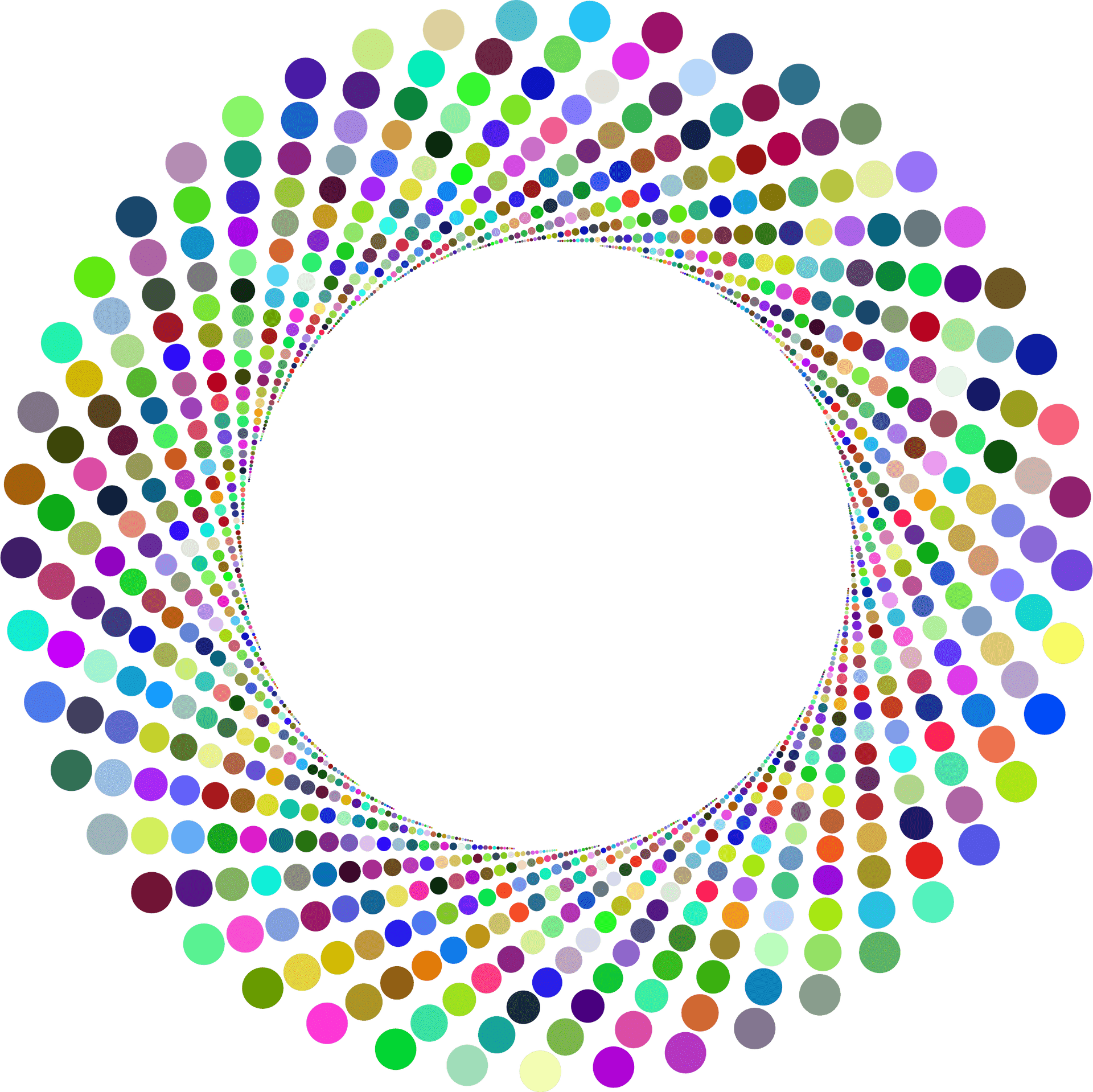 Colorful Dots Circular Frame Graphic PNG